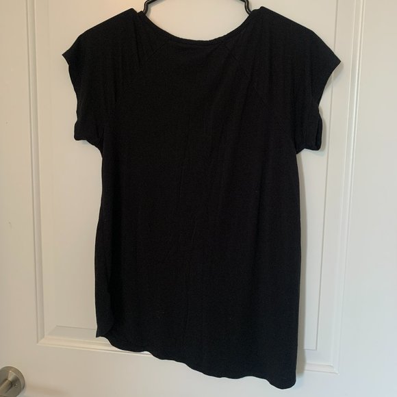 American Eagle Soft & Sexy Black Corset Tee (Small) - Picture 2 of 3